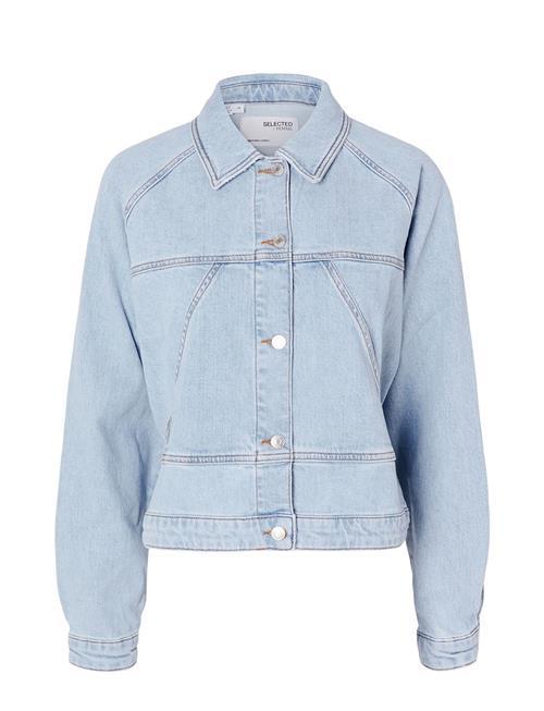 Selected Femme Slfhazel Ls Light Ice Blue Denim Jacket Selected Femme Blue