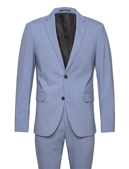 Lindbergh Plain Mens Suit - Normal Lenght Lindbergh Blue