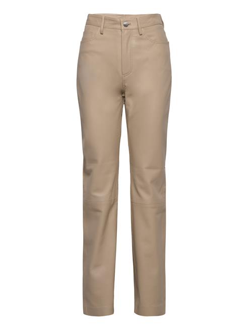 Leather Straight Pants REMAIN Birger Christensen Beige