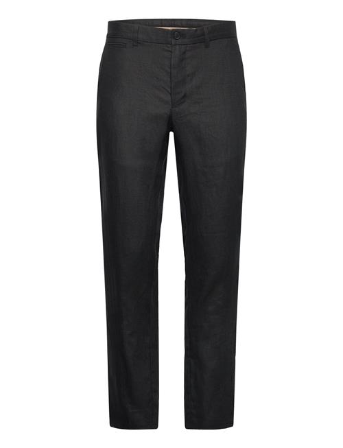 Slim-Fit 100 Linen Trousers Mango Black