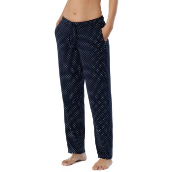 Se Schiesser Mix and Relax Jersey Long Lounge Pants Blå Mønster bomuld 34 Dame ved Timarco