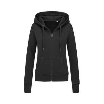 Stedman Active Hooded Sweatjacket For Women Sort Medium Dame