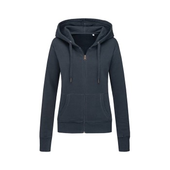 Se Stedman Active Hooded Sweatjacket For Women Mørkblå Large Dame ved Timarco