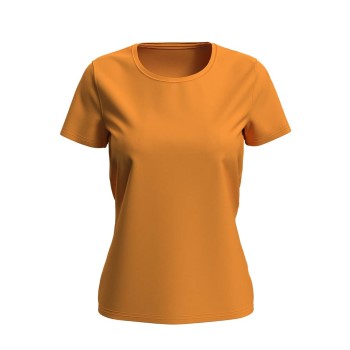 Se Stedman Women Lux T Orange bomuld Small Dame ved Timarco