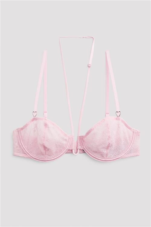 NA-KD Lingerie Bøjle-bh med detalje med små hjerter - Pink