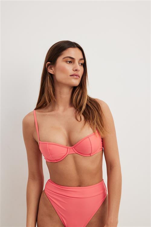 NA-KD Swimwear Bikinitrusser med høj talje - Pink