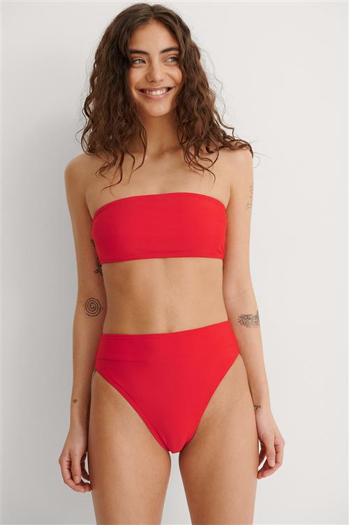 NA-KD Swimwear Højtaljede bikinitrusser - Red