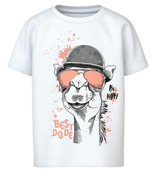 Se Name It Name It T-shirt - NmmVanyo - Bright White/Best Dude ved KidsWorld