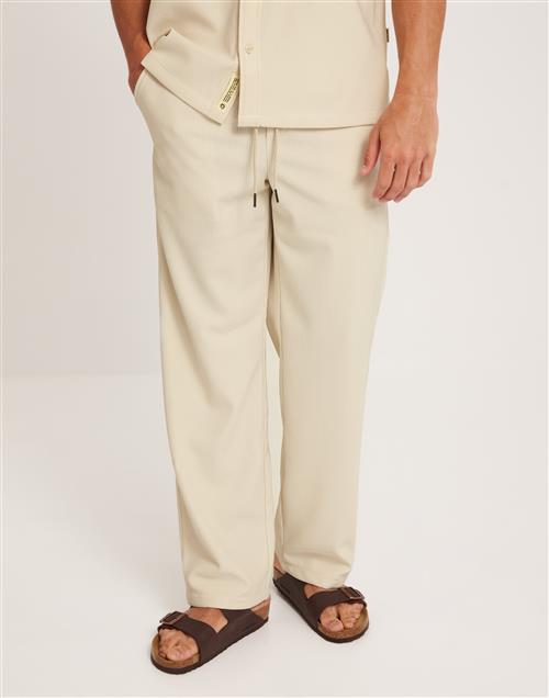 Woodbird WBIvo Plisse Pant Slacks Beige