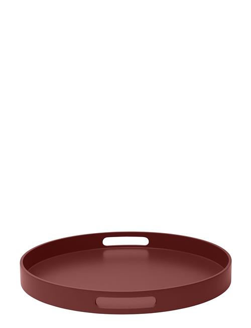 Matt Lacquer Tray W/Handle Mojoo Red