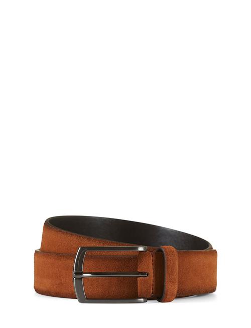 Se Howard London Suede Leather Belt Zack Howard London Brown ved Booztlet