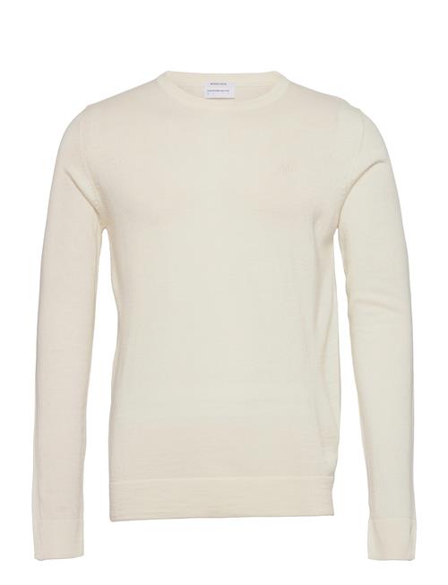 Lindbergh Merino Knit O-Neck Lindbergh White