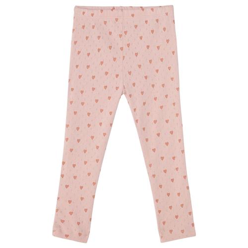 Buddy & Hope Kalle GOTS Hjertemønstrete Leggings Aprikos | Lyserød | 62/68 cm