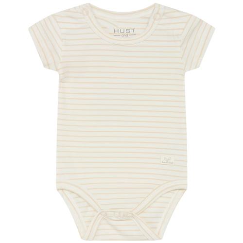 Hust&Claire Barni Stribet Babybody Sand | Beige | 68 cm