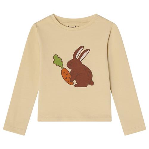 Se Buddy & Hope GOTS Tia Langærmet T-shirt Med Kaninprint Fudge | Hvid | 110/116 cm ved Babyshop