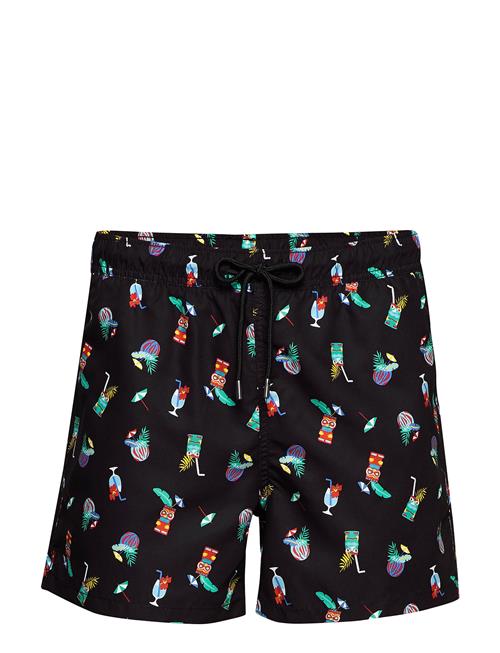 Happy Socks Tiki Soda Swim Shorts Happy Socks Black