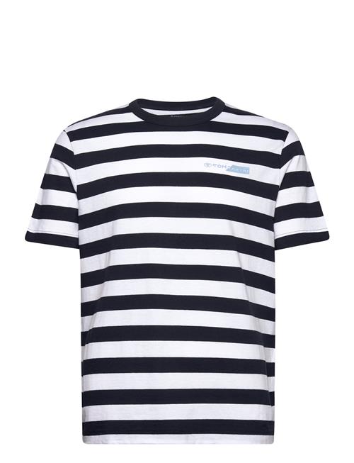 Se Tom Tailor Striped T-Shirt Tom Tailor Navy ved Booztlet