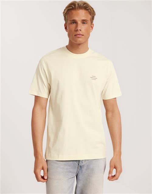 Mads Nørgaard Cotton Jersey Frode Emb Logo Tee Kortærmede t-shirts Beige