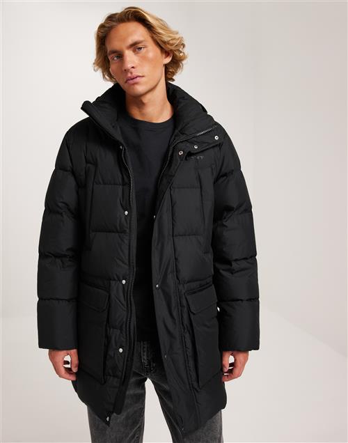 Gant D2. Long Alta Down Jacket Dunjakker Ebony Black