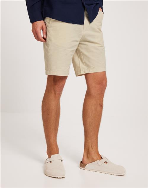 Selected Homme Slhregular-Karl Seersucker Shorts Tynde shorts Beige