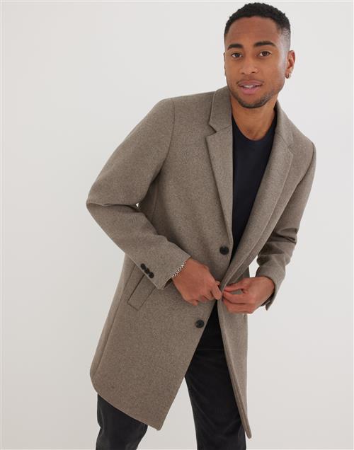 Se Jack & Jones Jjemoulder Wool Coat Sn Frakke Greige ved NLY Man