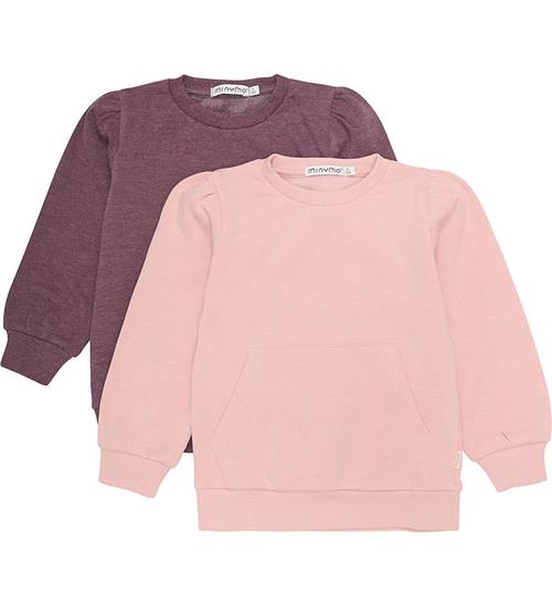 Minymo Minymo Sweatsshirt - 2-pak - Misty Rose