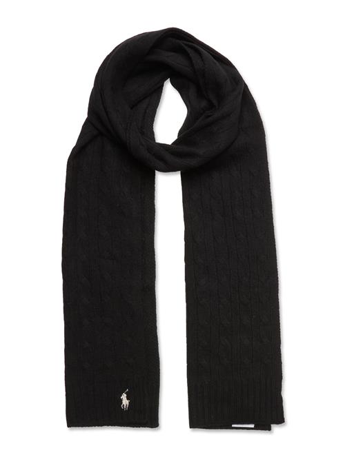 Se Polo Ralph Lauren Rib-Knit Wool-Cashmere Scarf Polo Ralph Lauren Black ved Booztlet