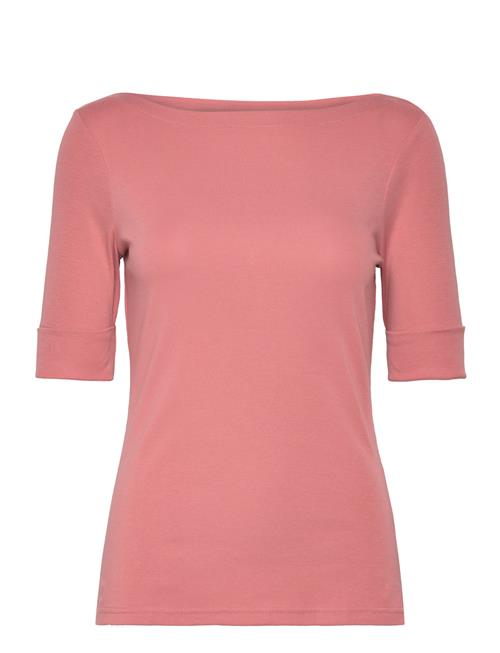 Lauren Ralph Lauren Cotton Boatneck Top Lauren Ralph Lauren Pink