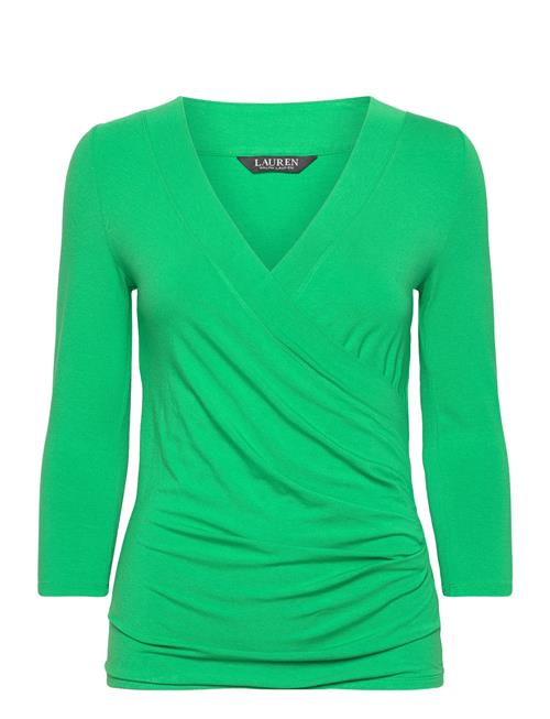 Lauren Ralph Lauren Surplice Jersey Top Lauren Ralph Lauren Green