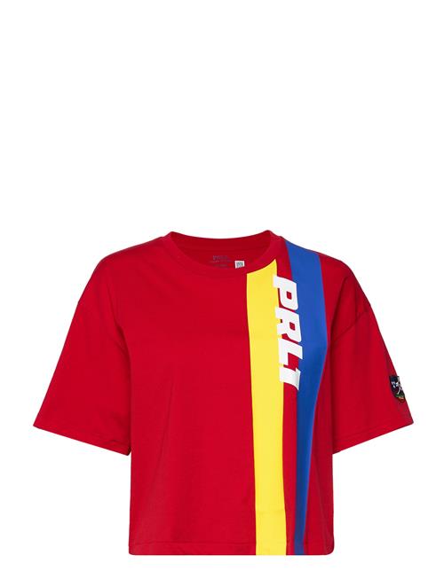 Polo Ralph Lauren Logo Graphic Cropped Jersey Tee Polo Ralph Lauren Red