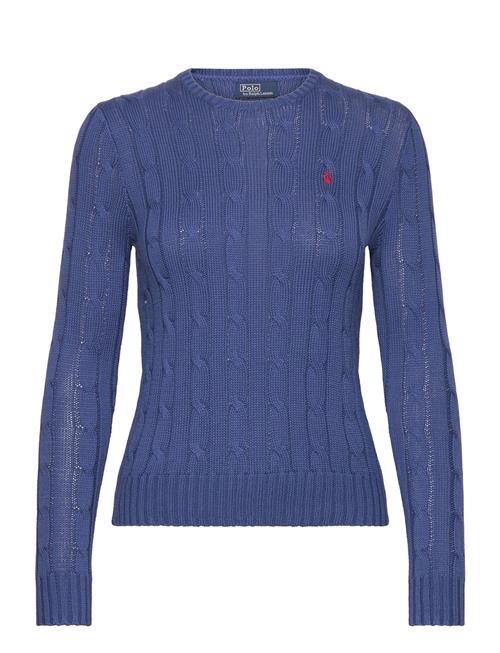 Se Polo Ralph Lauren Cable-Knit Cotton Crewneck Sweater Polo Ralph Lauren Blue ved Booztlet