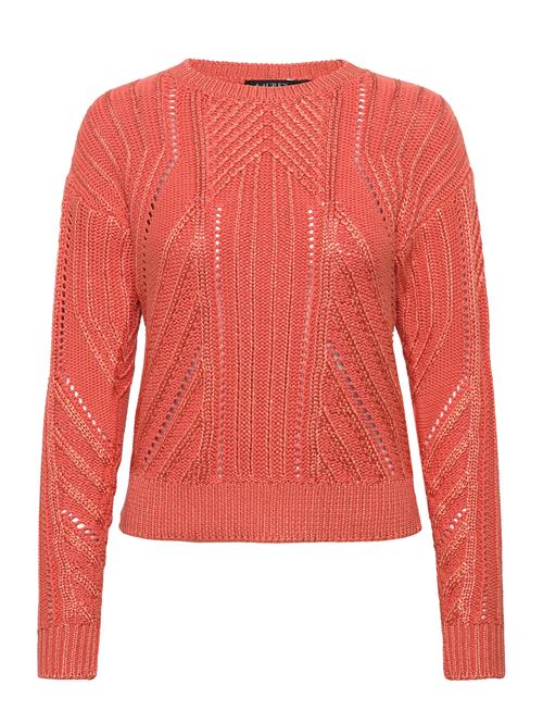 Lauren Ralph Lauren Pointelle-Knit Cotton-Blend Jumper Lauren Ralph Lauren Orange