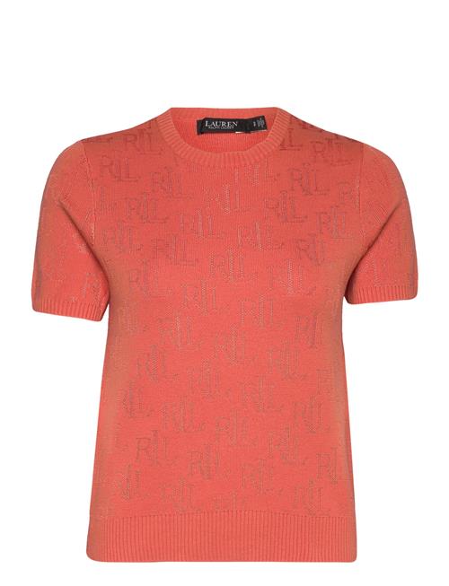 Lauren Ralph Lauren Monogram Jacquard Short-Sleeve Sweater Lauren Ralph Lauren Orange