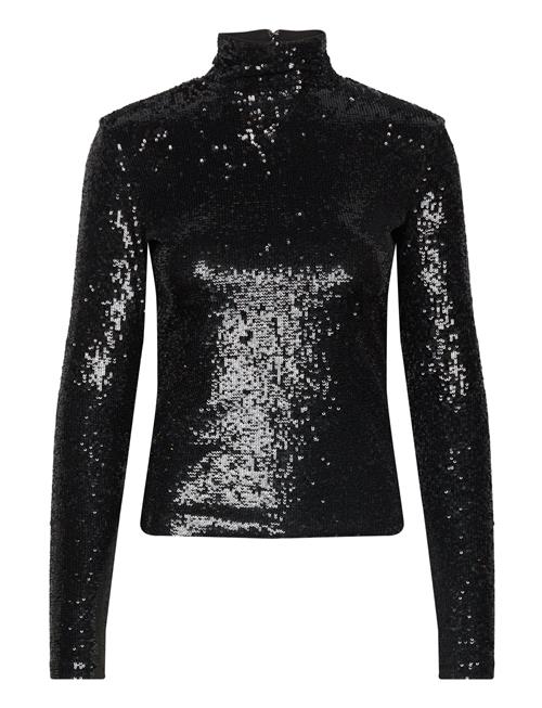 Polo Ralph Lauren Sequined Jersey Turtleneck Polo Ralph Lauren Black