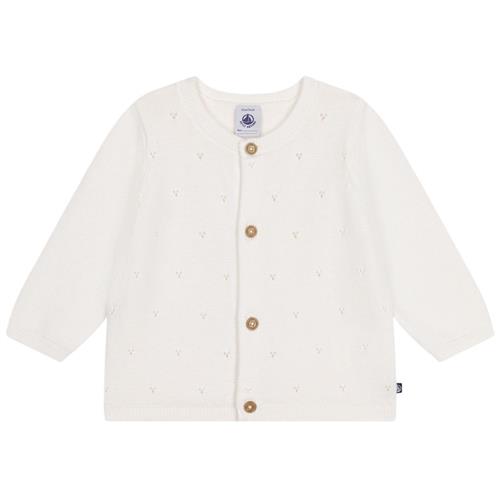 Se Petit Bateau Cardigan Cremefarvet | Hvid | 12 months ved Babyshop