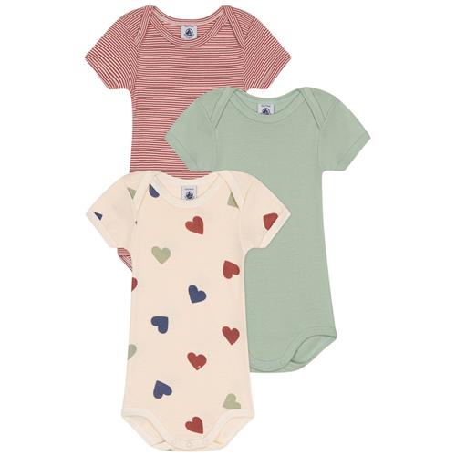 Se Petit Bateau 3-pak Babybodyer Multifarvede | Lyserød | 6 months ved Babyshop