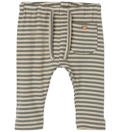 Se Lil Atelier Lil Atelier Bukser - Rib - NbmGago - Noos - Fog/Agave Green ved KidsWorld