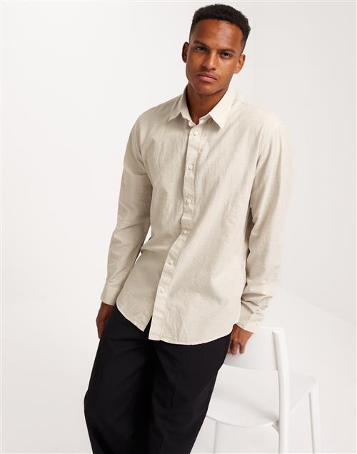 Selected Homme Slhregnew-Linen Shirt Ls Classic Hørskjorter Pure Cashmere