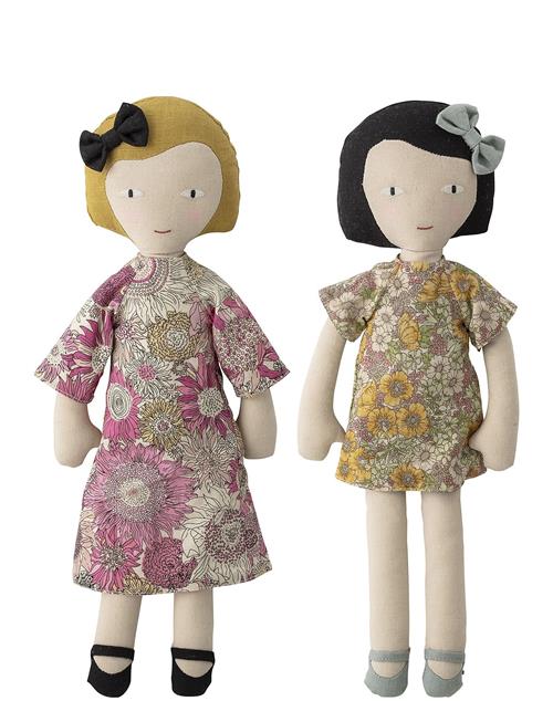 Bloomingville Molly And Vida Soft Toy, Multi Farvet, Bomuld Sæt Of 2 Bloomingville Patterned