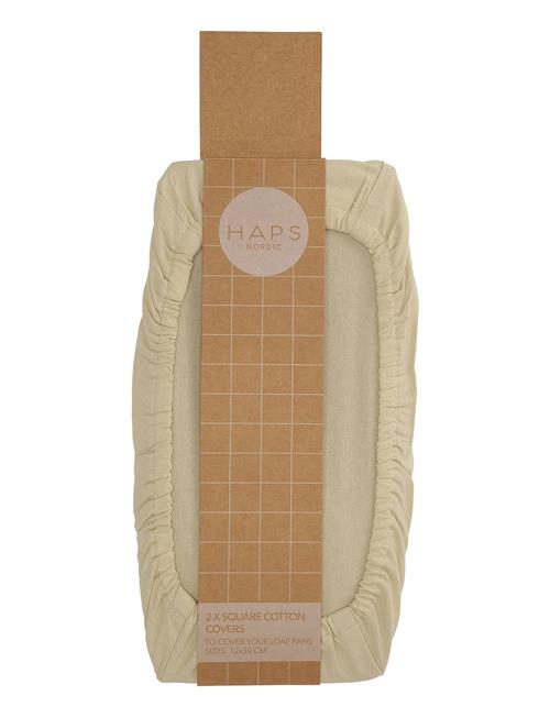 Se Haps Nordic Square Cotton Cover 2-Pack Solid Haps Nordic Beige ved Booztlet