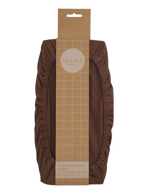 Se Haps Nordic Square Cotton Cover 2-Pack Solid Haps Nordic Brown ved Booztlet