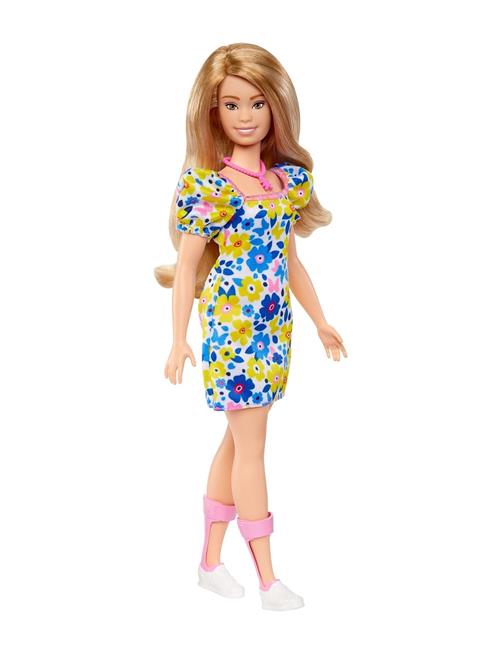 Fashionistas Doll #208, Doll With Down Syndrome Wearing Floral Dress Barbie Patterned