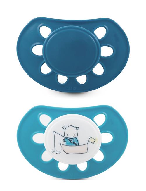 Esska Pacifier Classic Silic 2 Pack, + 4 Month Blue Esska Patterned