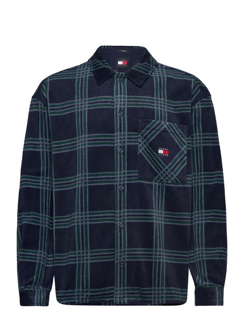 Tommy Jeans Tjm Check Polar Fleece Overshirt Tommy Jeans Navy