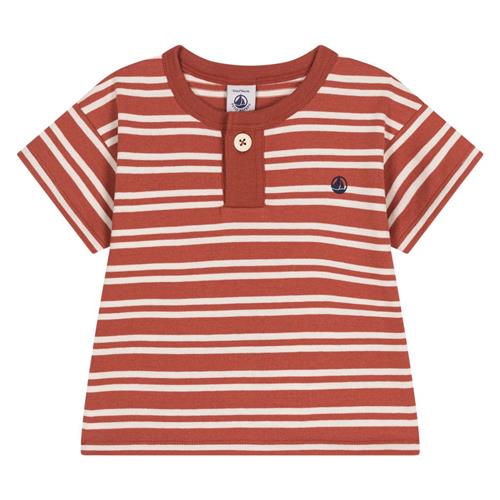 Se Petit Bateau Stribet Baby T-shirt Rød | Brun | 6 months ved Babyshop