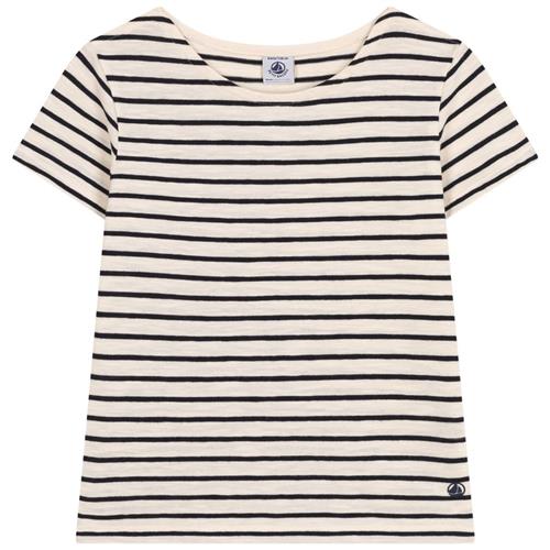 Petit Bateau Stribet T-shirt Cremefarvet |  | 3 years