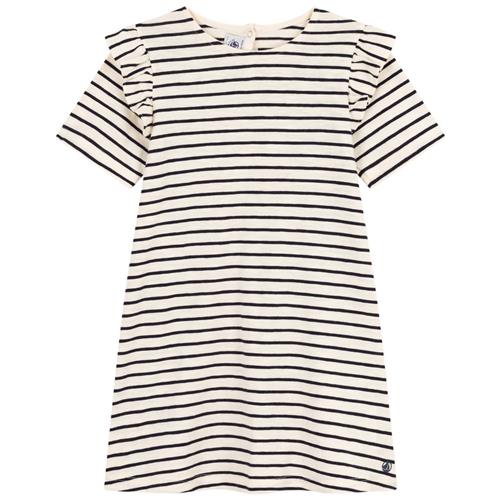 Se Petit Bateau Stribet Kjole Cremefarvet | Hvid | 6 years ved Babyshop