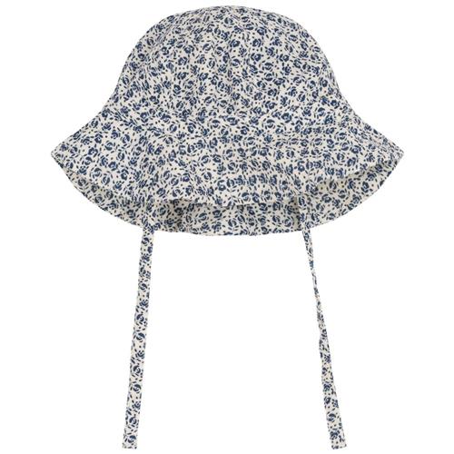 Petit Bateau Blomstret Solhat Cremefarvet | Blå | 12-18 months