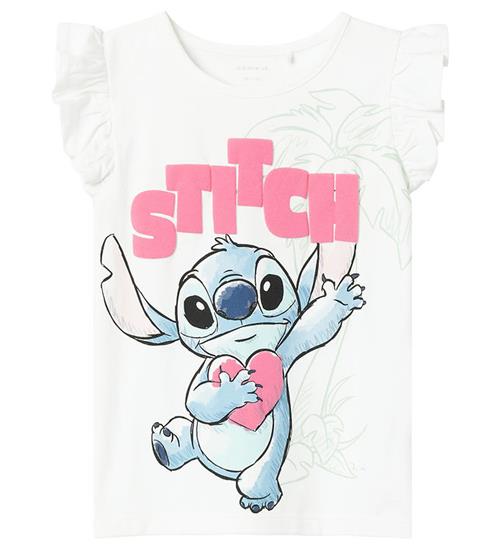 Name It Name It T-Shirt - NmfMiri Stitch - Bright White