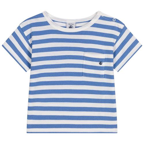 Se Petit Bateau Stribet Baby T-shirt Blå | Blå | 3 months ved Babyshop